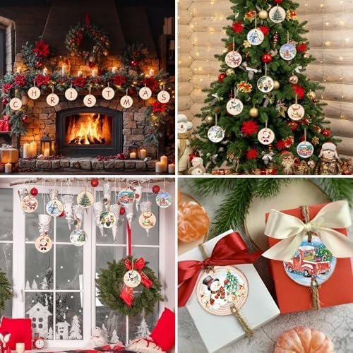 Natural Wood Slices for Ornaments Round Wooden Discs for Crafts