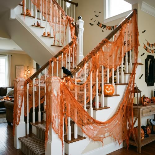 Tlswshsy 500'' x 39''Large Halloween Creepy Cloth, Spooky Gauze Decoration