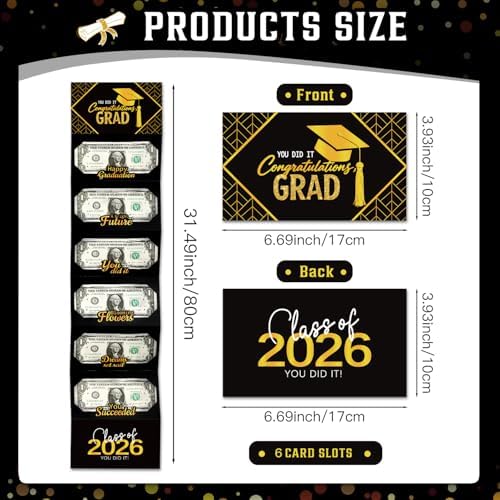 Crafterlife Graduation Money Holder Card Booklet for Graduation Gifts