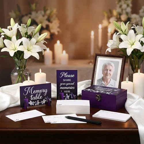 Gilprop 112 Pcs Share a Memory Cards for Celebration of Life, Lily
