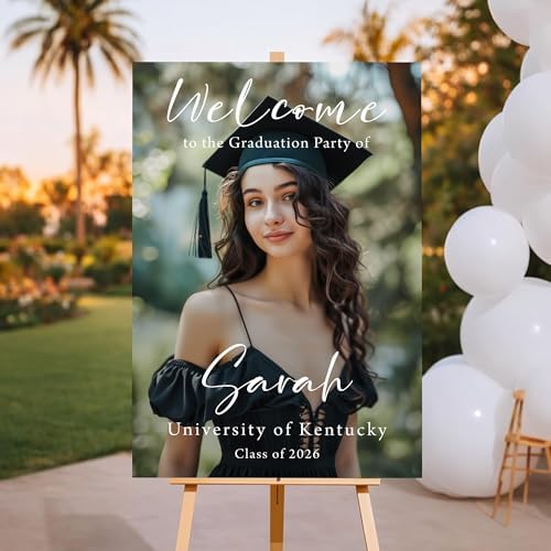 Personalized Graduation Party Welcome Sign with Photo, Grad Sign, Graduation Decorations Party, Class of 2026 Welcome Poster, High School Party Sign, Graduation Celebration Sign#5