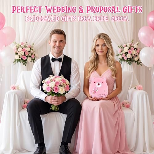 Pink Teddy Bear,Bridesmaid Proposal Gifts - Will You Be My Bridesmaid
