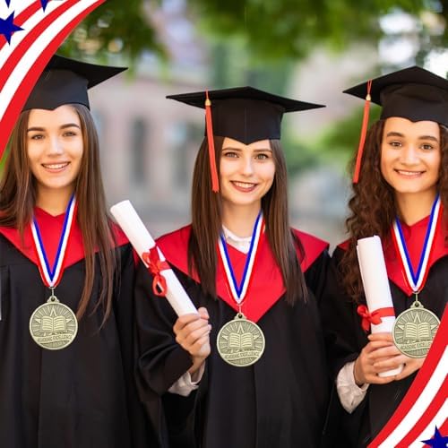20 Pcs 2'' Awards Medals Bulk Winner Medals with Neck Ribbons Metal Trophy Award Prize Gift for Tournaments, Competitions, Party, Kids and Adults