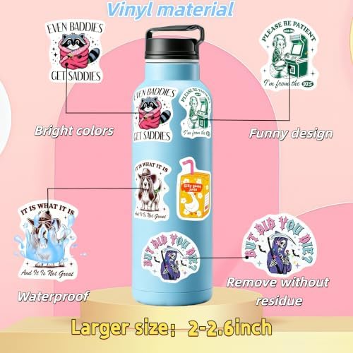 300pcs Holographic Funny Stickers for Adults, Meme Sarcastic Sticker Pack