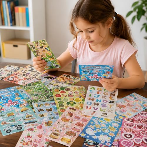 36 Sheets Stickers for Kids - Cute Stickers Pack for Scrapbook