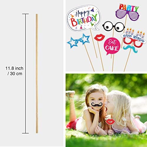 Frienda 29 Pcs Birthday Photo Booth Props for Kids, Colorful Party