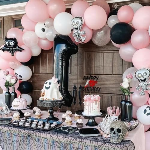 1 PCS Happy 18th Birthday Cake Topper Black Glitter Cheers to 18 Years Horror Blood Knife Have a Killer Birthday Cake Pick for Halloween Killer 18th Birthday Party Cake Decorations Supplies