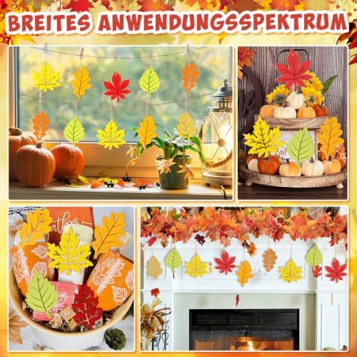 36PCS Wooden Fall Ornaments to Paint Thanksgiving Decorations, 6 Styles DIY Blank Autumn Unfinished Wood Maple Leaves Turkey Pumpkin Halloween Cutouts Ornament for Crafts Birthday Party Gifts Hanging