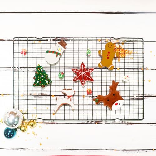 Large Christmas Cookie Cutters Set, 6 Pcs Large Holiday Cookie Cutters Shapes - Christmas Tree, Snowman, Gingerbread Man, Snowflake, Candy Cane, Santa Face Stainless Steel Holiday Cookies Molds