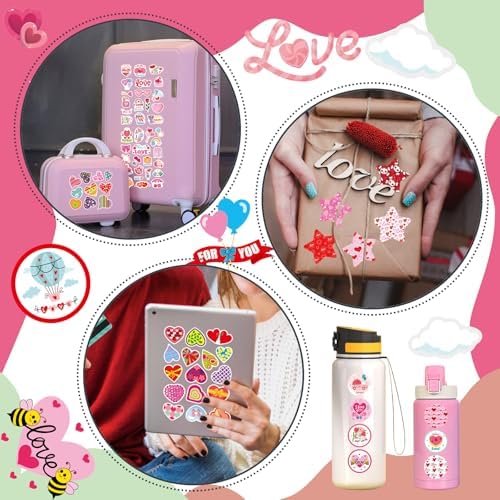 357 PCS Valentines Day Stickers, Love Heart Stickers for Kids