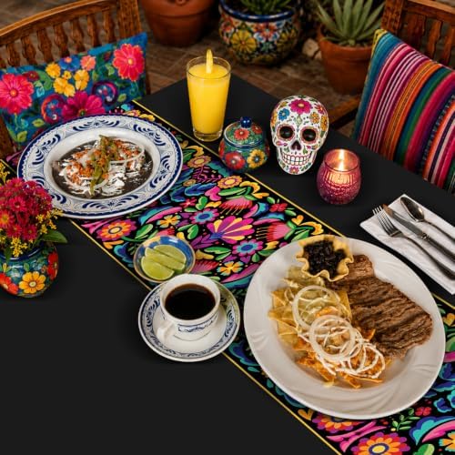 3 Pcs Mexican Fiesta Plastic Tablecloth,108 x 54 Inch