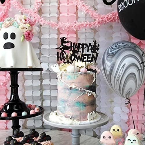 1 Pack Happy Halloween Cake Topper Witch Leg Cake Picks Trick or Treat Halloween Theme Baby Shower Kids Birthday Party Cupcake Decorations Supplies
