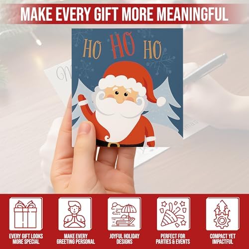 Iconikal Mini Christmas Cards 64-Pack with Envelopes 3x3