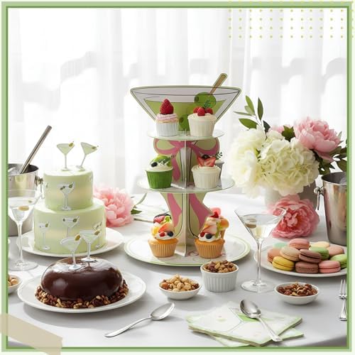 3 Tier Martini Party Decor A Tini Bit Older Birthday Cupcake Stand