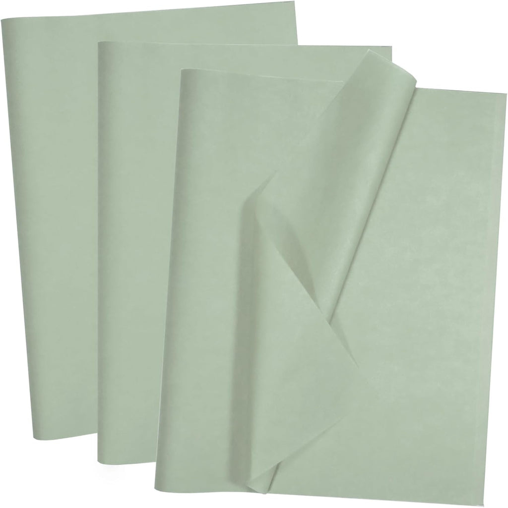 100 Sheets Sage Green Tissue Paper 14 x 20 Inches Sage Green Wrapping Paper Bulk for Weddings Birthday DIY Project Christmas