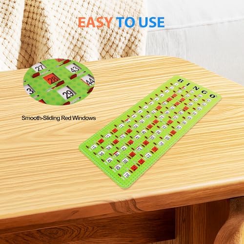GSE Finger-Tip Bingo Master Board with Sliding Windows, Green