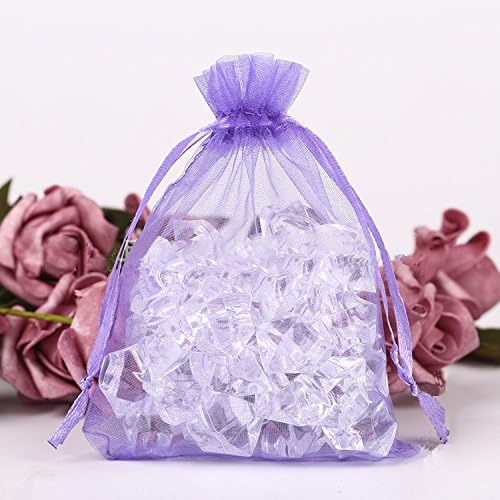 Wudygirl 100 PCS 5"x7" Organza Bags Lilac Gift Bags with Drawstring