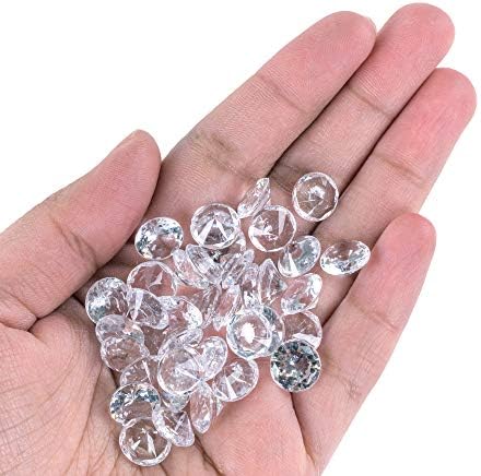 Super Z Outlet Diamond Table Confetti Party Toy Decorations for Weddings, Bridal Shower, Birthdays, Graduations, Home, and more. 800 COUNT, 4 Carat/8mm Jewels