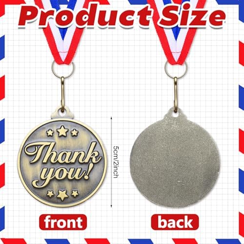 Quelay 30 Pcs Gold Star Awards Medals 2" Ribbons