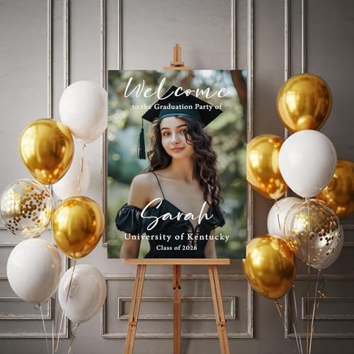 Personalized Graduation Party Welcome Sign with Photo, Grad Sign, Graduation Decorations Party, Class of 2026 Welcome Poster, High School Party Sign, Graduation Celebration Sign#5