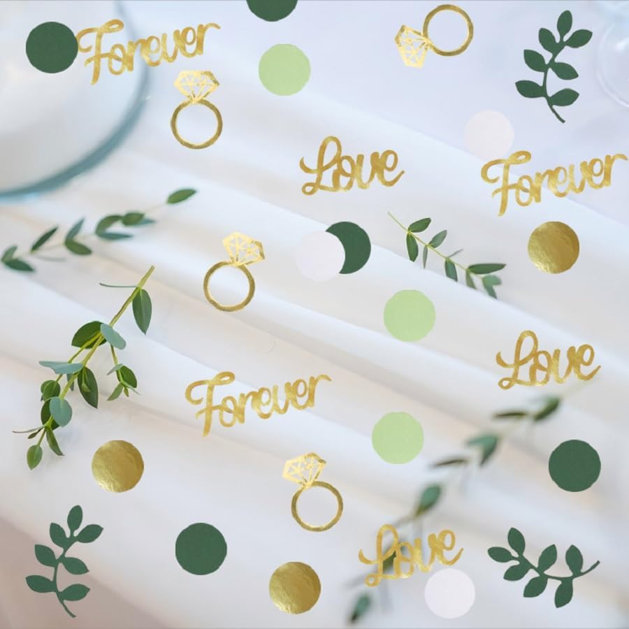 180PCS Greenery Wedding Table Confetti Decorations