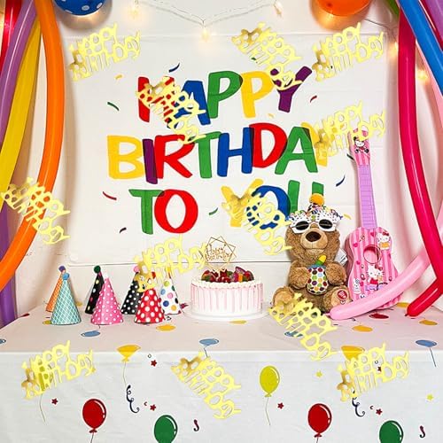 Happy Birthday Gold Confetti for Table - Party Decoration Supplies, Perfect for Sprinkling Scatter and Table Decorations
