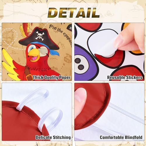 WERNNSAI Pirate Party Game for Kids Boys Pirate Party Decorations
