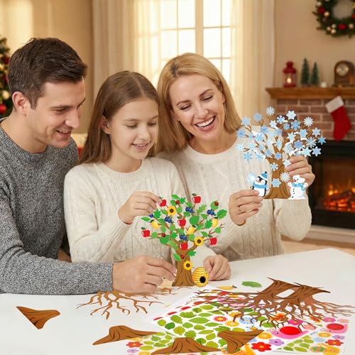 32 Set Seasonal Trees Craft Kits Make Your Own Four Seasons Tree Decoration