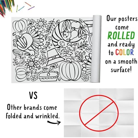 Tiny Expressions Thanksgiving Coloring Banner for Kids