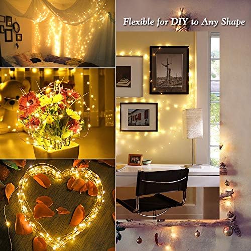 Brizled Solar Fairy Lights Outdoor, 2 Pack 200 LED 66FT Solar String Lights