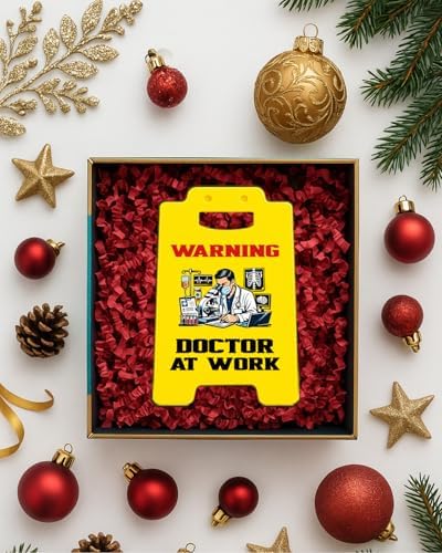 Funny Doctor Gifts Office Decor Warning Doctor at Work Desk Sign Gifts