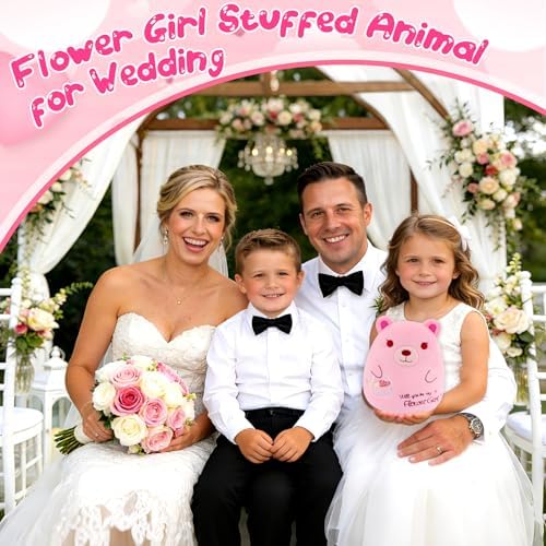 Flower Girl Teddy Bear Stuffed Animal,Will You Be My Flower Girl