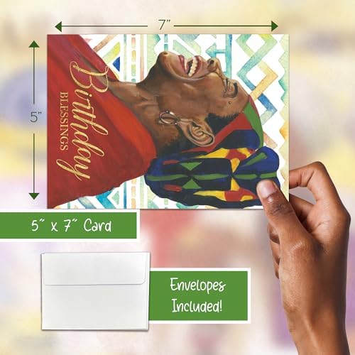 African American Expressions Maya Angelou Greeting Cards Assortment Box – 18 Inspirational Greeting Cards with Envelopes - Use for Birthday, Encouragement, Graduation, Sympathy, Mother's Day & More