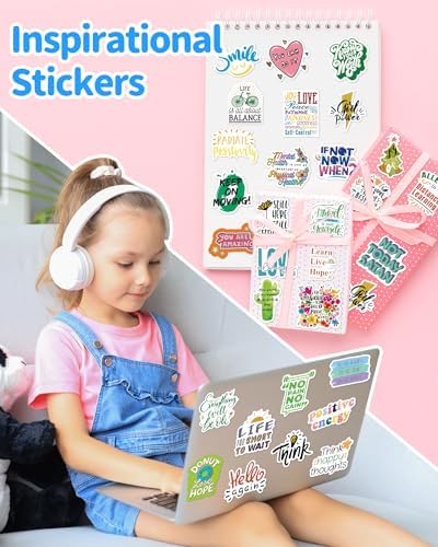300 PCS Inspirational Stickers for Adults, Scrapbook Vision Board Supplies
