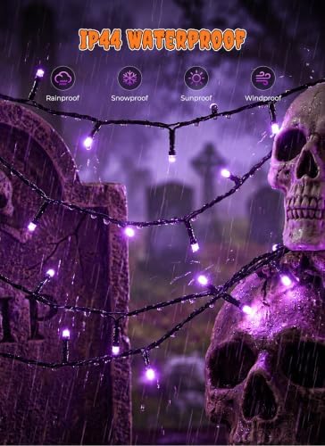 Minetom 200 LED Halloween String Lights 66FT Outdoor Halloween Lights