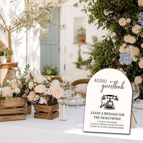 Audio Guestbook Sign, Telephone Guest Book Wedding Table Sign