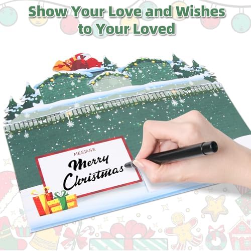 XTF2015 Christmas Greeting Cards 3D Pop Up Christmas Card