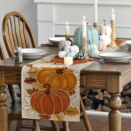 Artoid Mode 210 GSM Fall Table Runner Home Party Decor 13x36 Inch