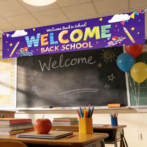 Nuxovilar 78x17" Welcome Back to School Banner