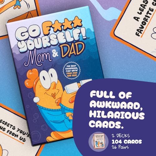 Go F Yourself Mom & Dad! Grown Up Go Fish Card Game, Funny Gag Gift Idea