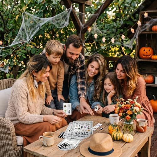 Halloween Bingo Cards for 24 Players - 5" x 7", Tomb Shaped