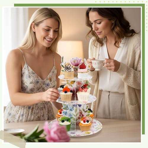 3 Tier Wildflower Party Decor Baby in Bloom Baby Shower Cake Stand