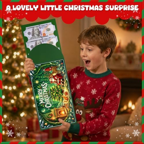 2Pcs Extra Large Christmas Money Holders for Cash & Gift Card Holder