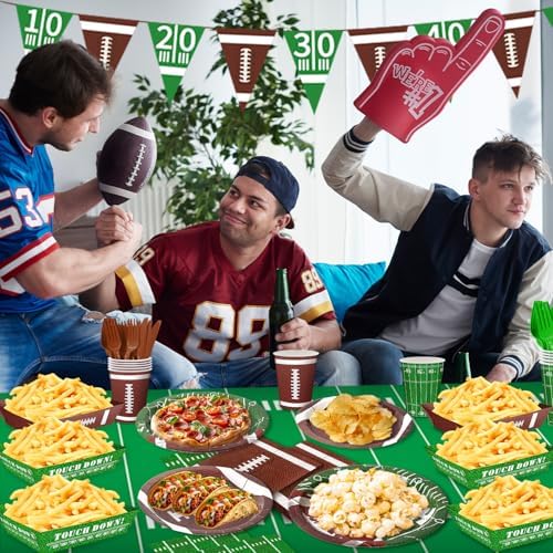 Football Party Decorations - Football Party Supplies Kit for 24