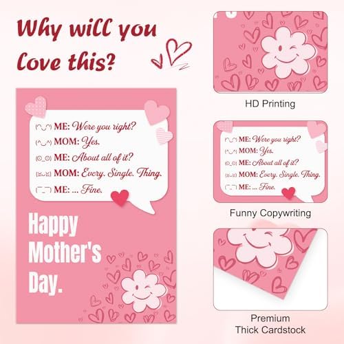 D4DREAM Happy Mothers Day Card from Daughter Son
