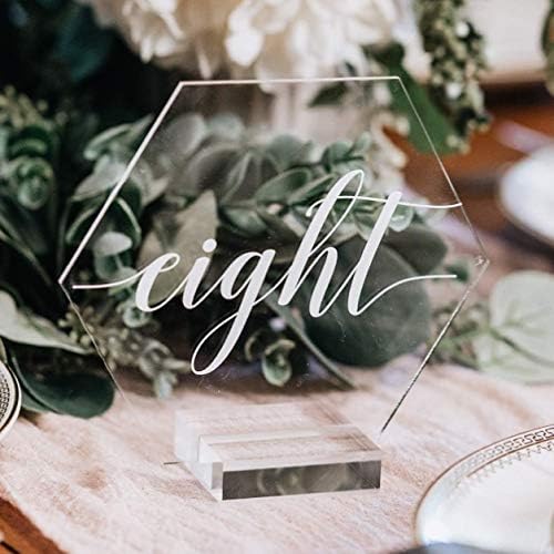 20 Pack 2" Clear Acrylic Sign Holder- 1/8" (3mm) Slot Clear Sign Stand for Display Table Numbers Wedding Signage, Perfect to Hold up 1/8" Thick Acrylic Sheets Table Signs