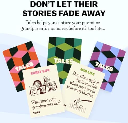 TALES 150 Conversation Cards, Life Story Edition, Preserve Family Memories