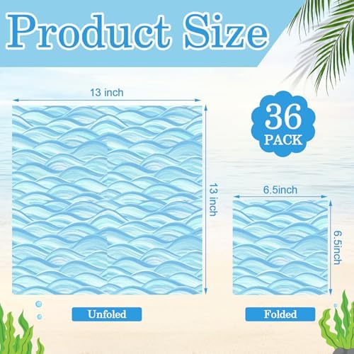 Yexiya 36 Sheet 6 Style Coastal Ocean Paper Napkins for Decoupage
