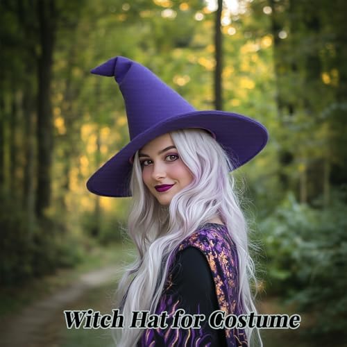 Witch Hat, 18IN Wizard Hat Cosplay Accessories for Halloween
