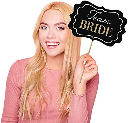 Fully Assembled Wedding Photo Booth Props - Set of 40 - Pink & Teal